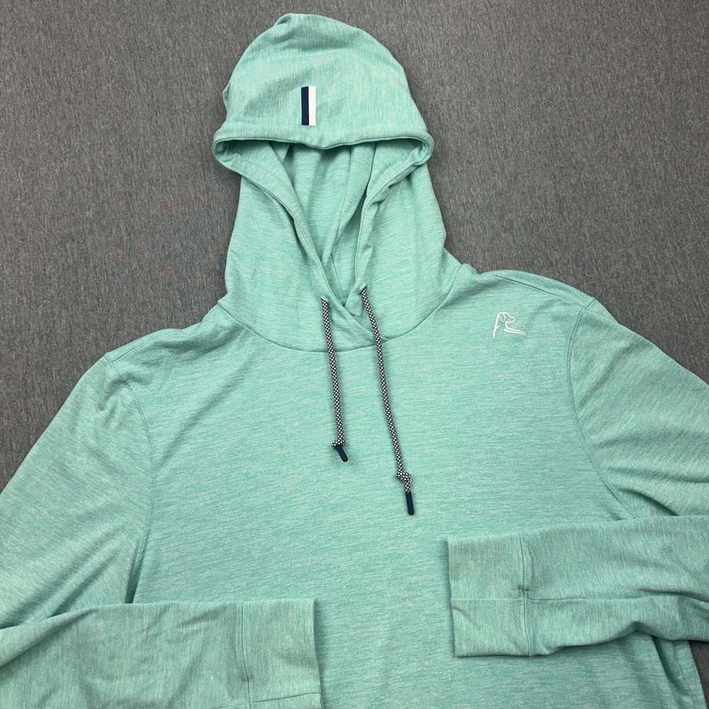 Rhoback Hesi Performance Hoodie Sweatshirt Mens S Heathered Green Golf Casual